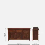 Devansh Sheesham Wood Cabinet With Double Door Storage - Image 7