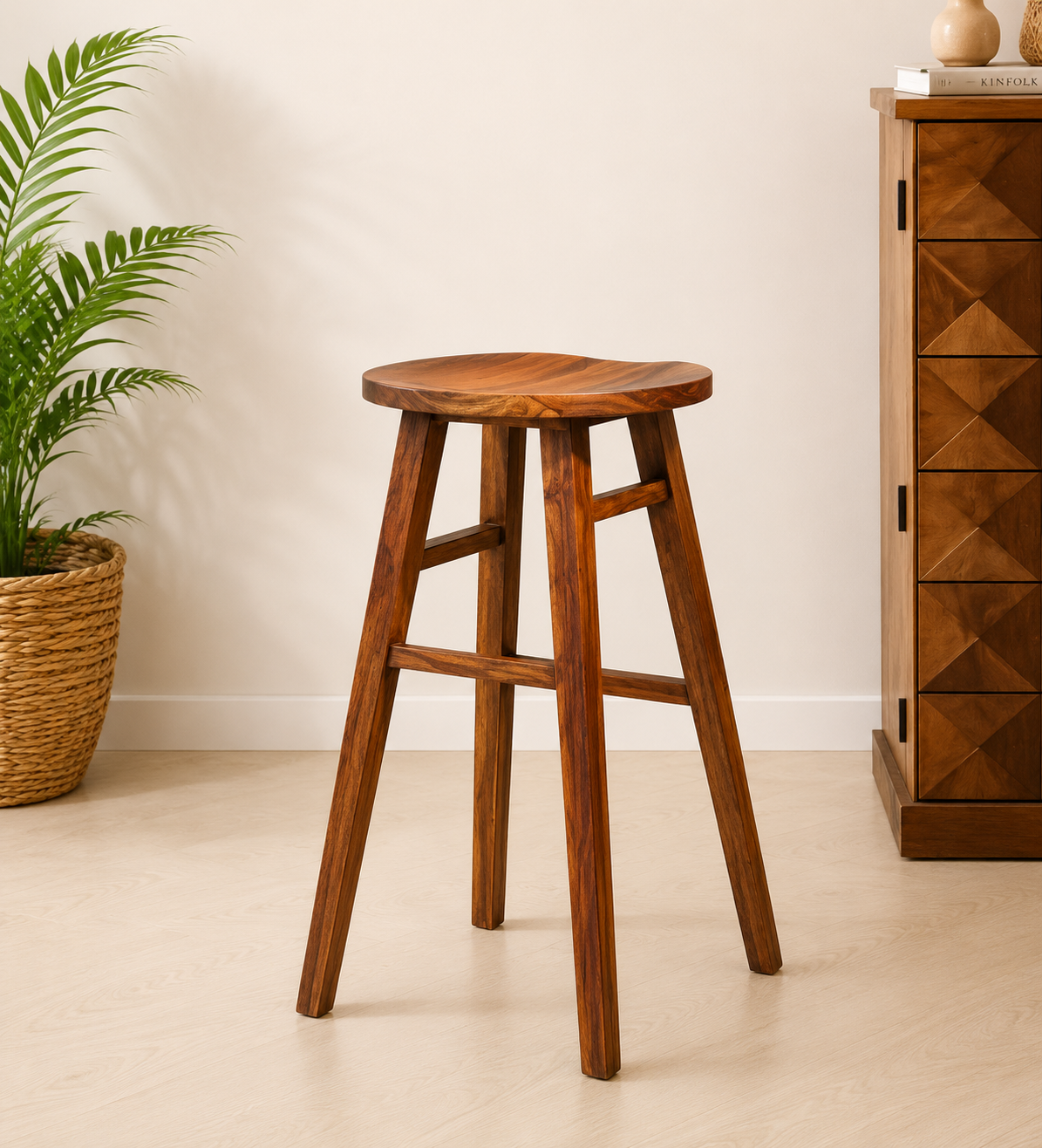 Solen-Sheesham-Wood-Counter-Stool-for-Dining-and-Bar-Areas-classic-wood-1.png Solen Sheesham Wood Counter Stool for Dining and Bar Areas - Image 1